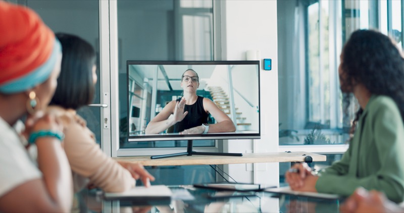 Learner on a video call